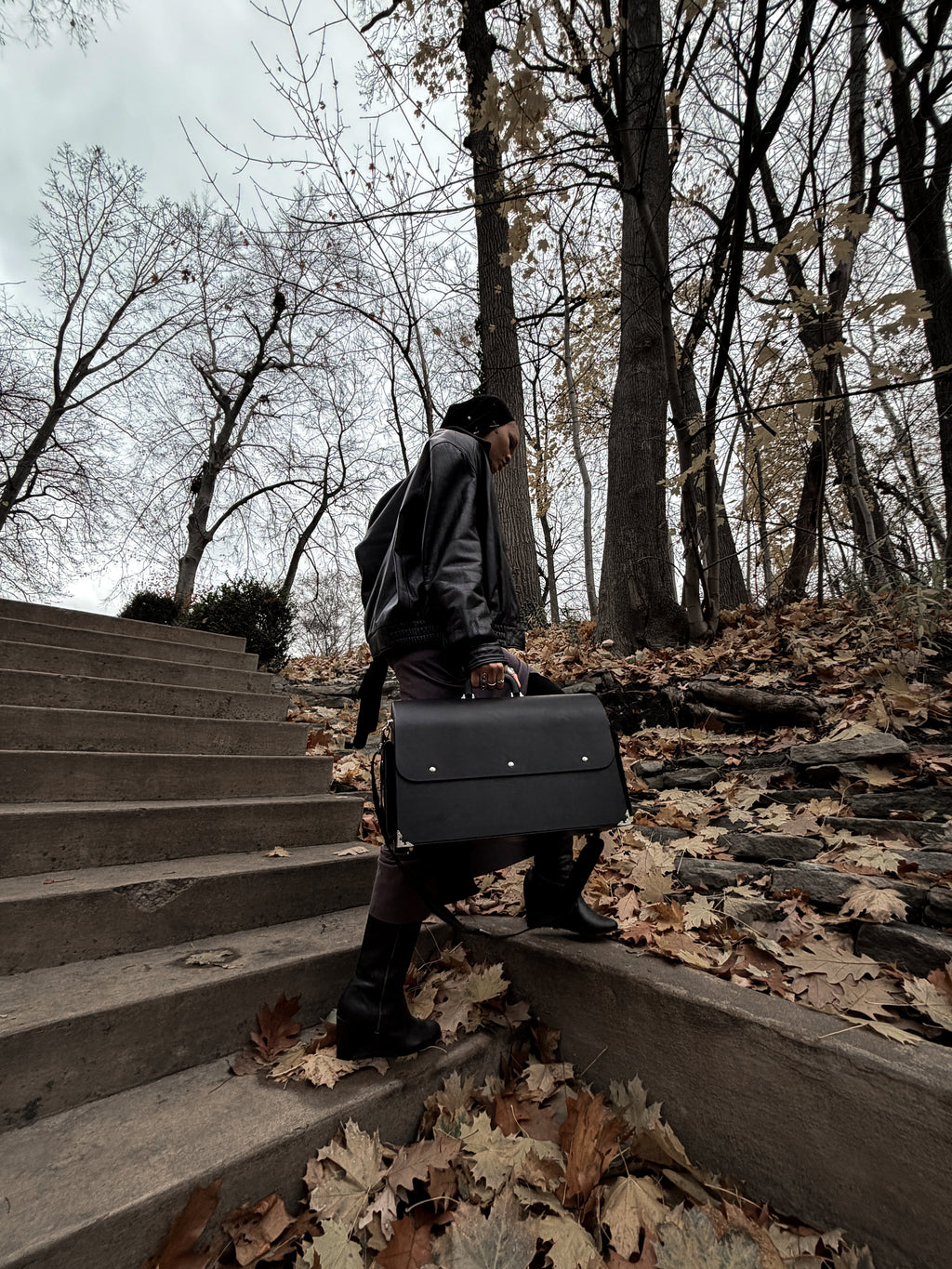 LEATHER WEEKENDER BAG